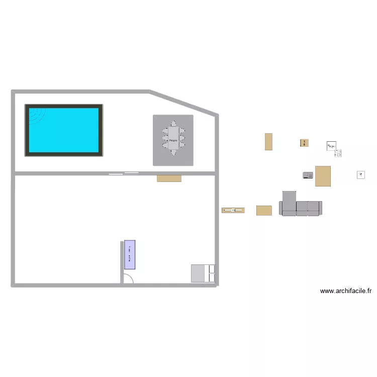 Maic. Floor plan with 2  and 29 m²