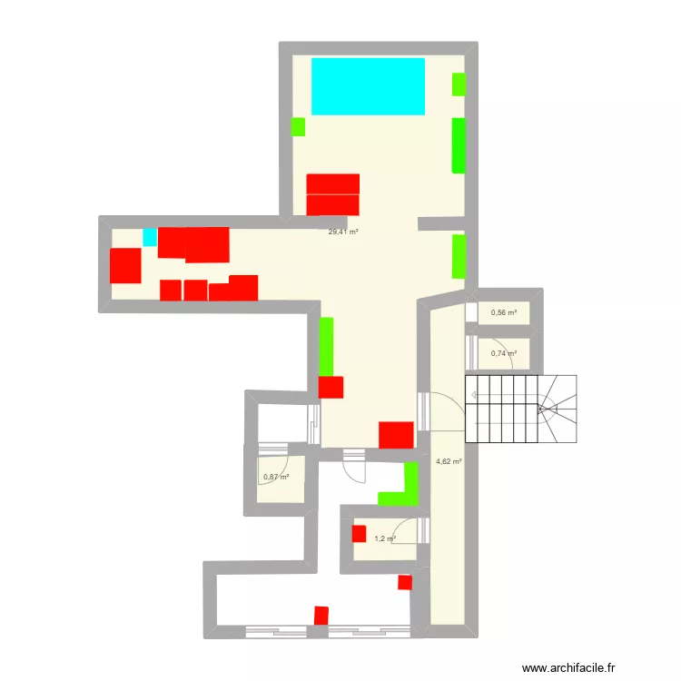 Antoine Parmentier. Floor plan with 