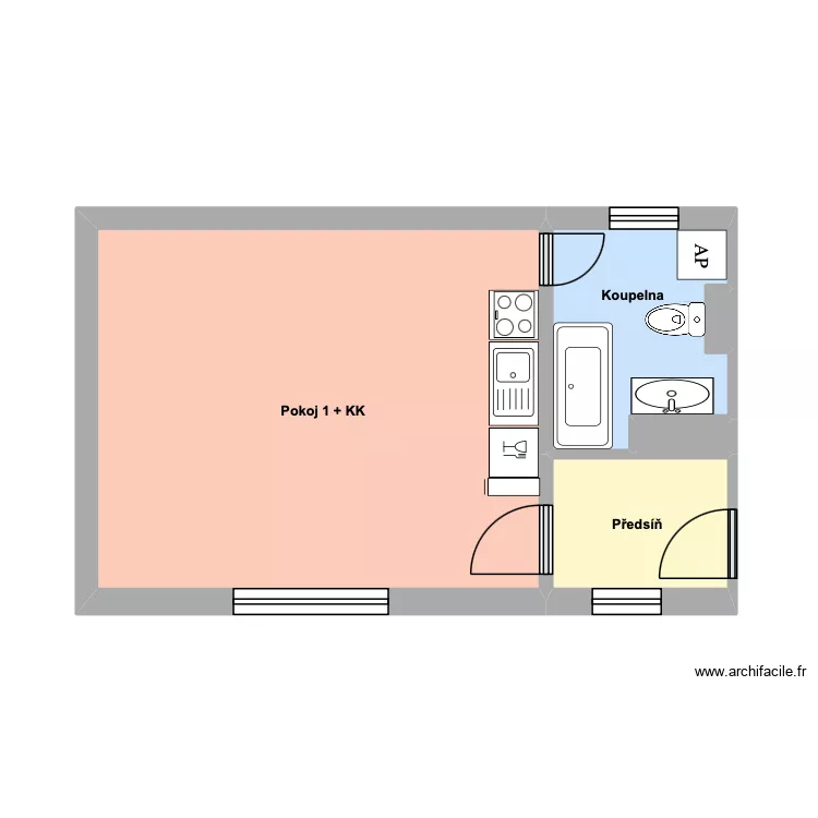 Na Desátém 411, byt 14. Floor plan with 5 Rooms and 30 m² Na Desátém 411, byt 14. Floor plan with 5 Rooms and 30 m²
