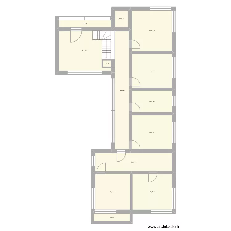 Barckhausstr 15. (OG 6.0). Floor plan with 13  and 192 m²