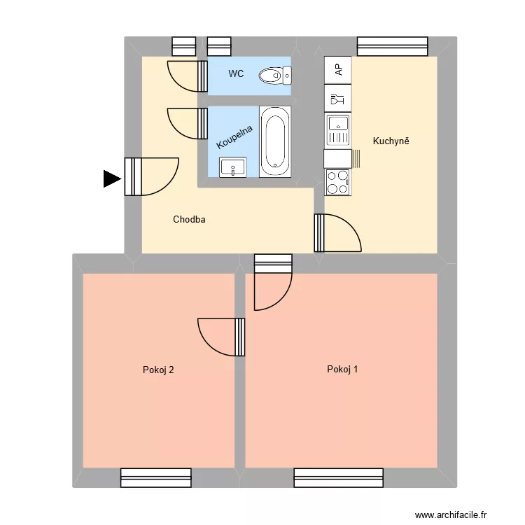 V Parku 152, byt 11. Floor plan with 11  and 177 m²