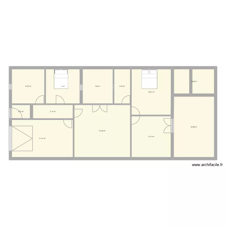casa 1. Floor plan with 12  and 157 m²
