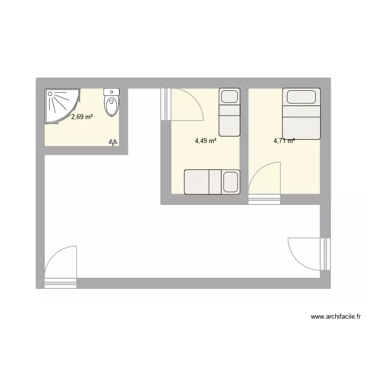 Viva Bem. Floor plan with 3 and 12 m² Viva Bem. Floor plan with 3 and 12 m²