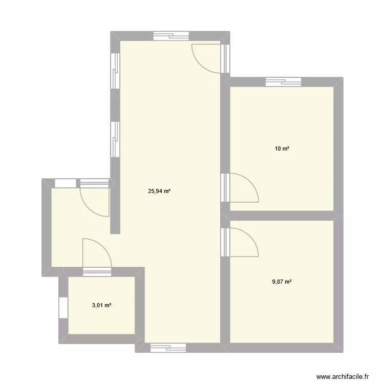 Casa. Floor plan with 4  and 49 m²