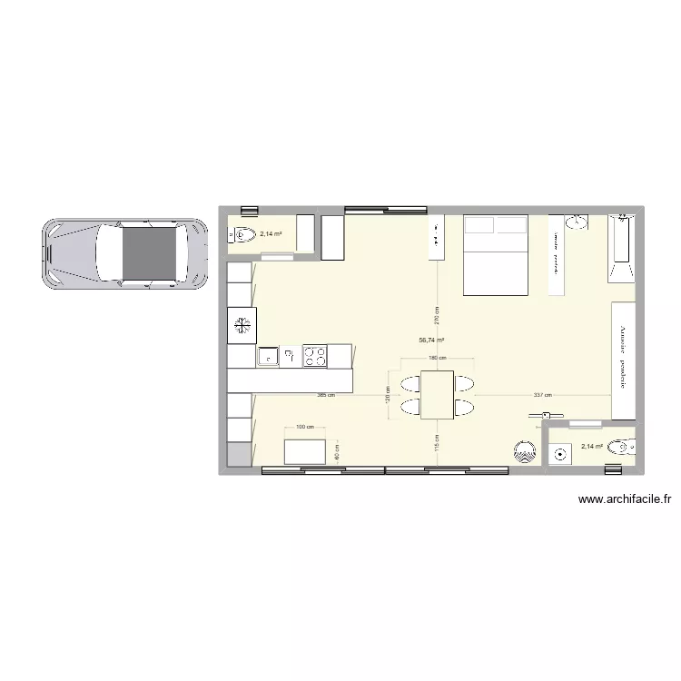 hastiere. Floor plan with 
