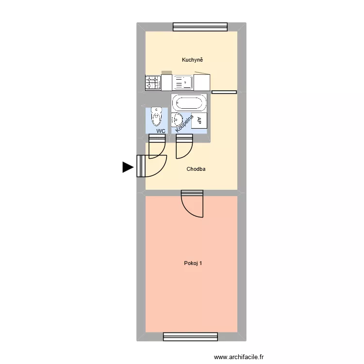 Resslova 510, byt 1. Floor plan with 10  and 158 m²