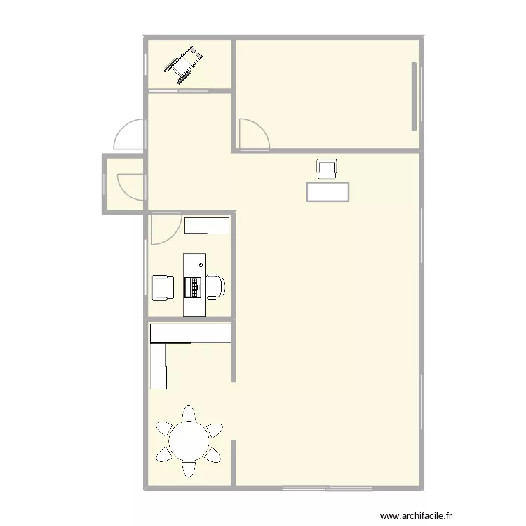 Centro. Floor plan with 6  and 86 m²