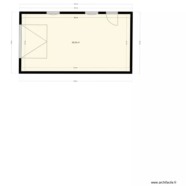 lgsa. Floor plan with 1 and 38 m² lgsa. Floor plan with 1 and 38 m²