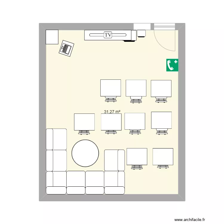 Matimatiques class. Floor plan with Matimatiques class. Floor plan with