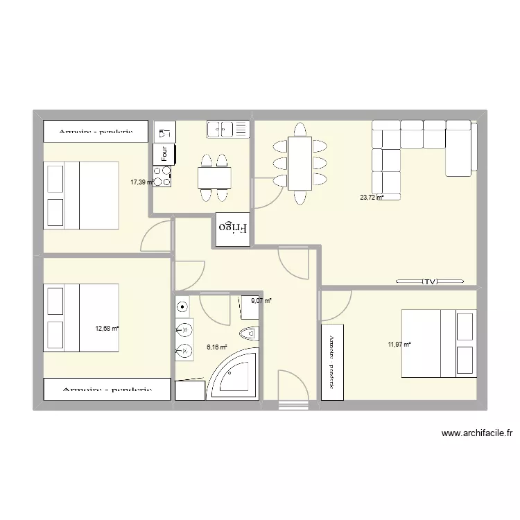 Maisone Bouil. Floor plan with Maisone Bouil. Floor plan with