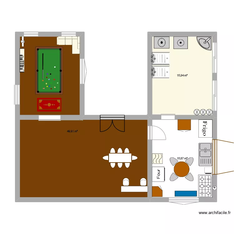 141935. Floor plan with 3  and 81 m²