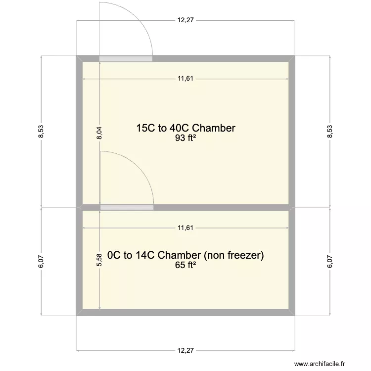 TLB Arch Cooler/Cooler ver1. Floor plan with 