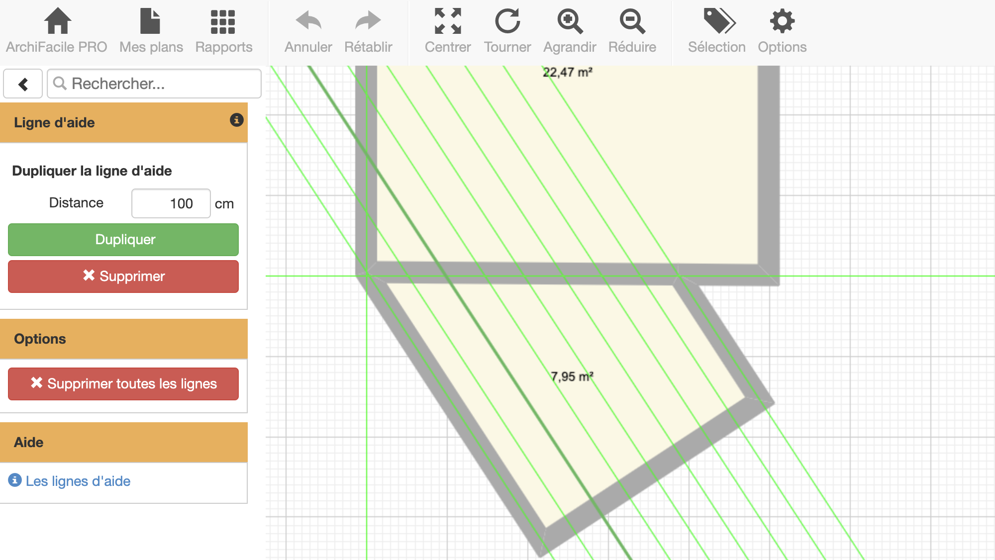Lignes d'aide magnétiques