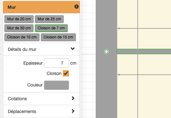 Choisissez votre type de mur en un clic