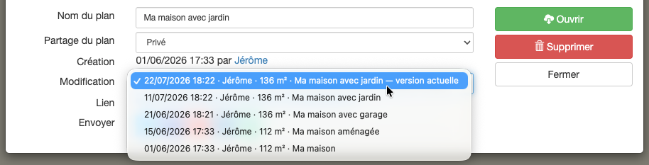 Historique des versions : revenez à une version précédente de votre plan