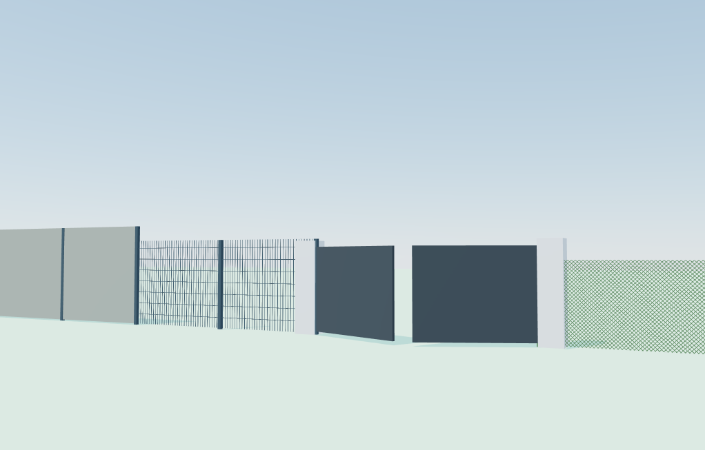 Clôtures, portails et garde-corps paramétrables, en 2D et en 3D
