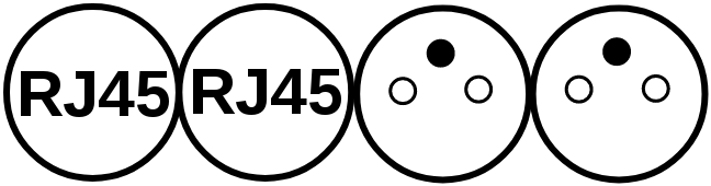 2 RJ45 + 2 PC
