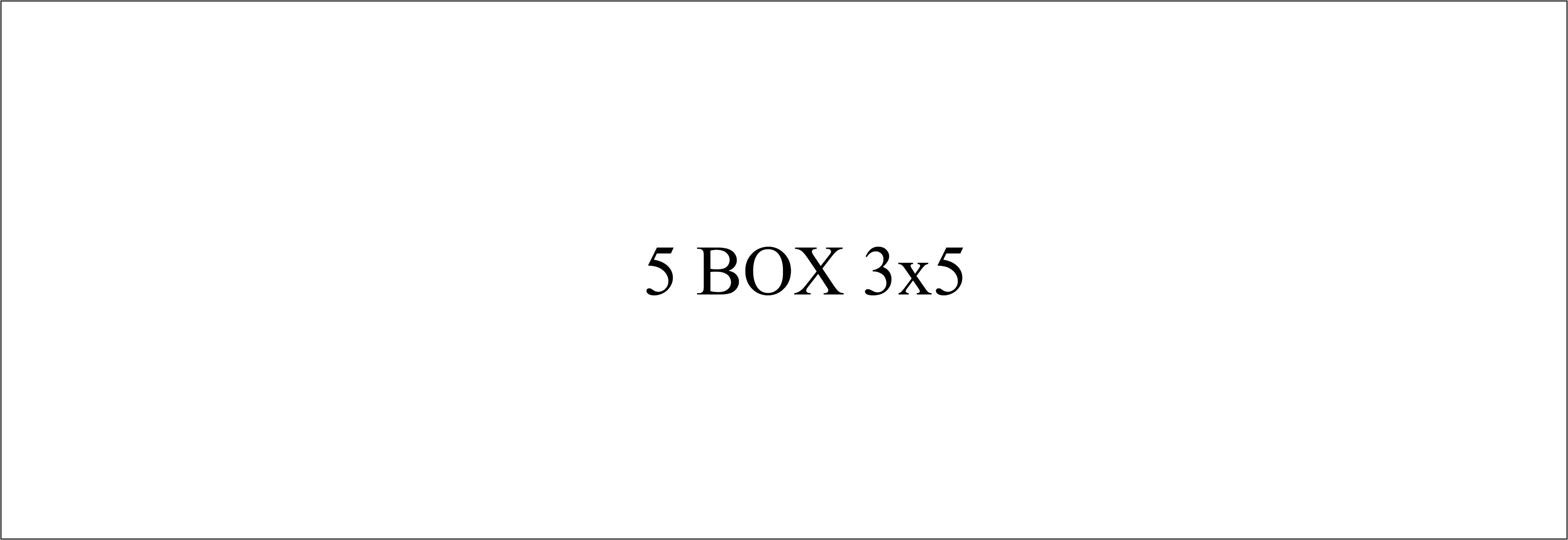 5 box 3x5