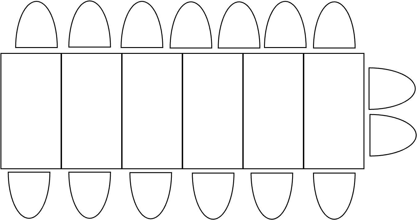 6 Tables  réunion  65 x 125 cm