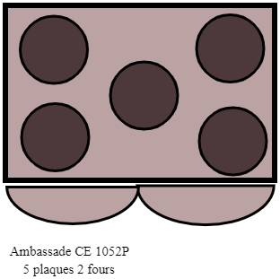 Ambassade 5plaques 2 fours