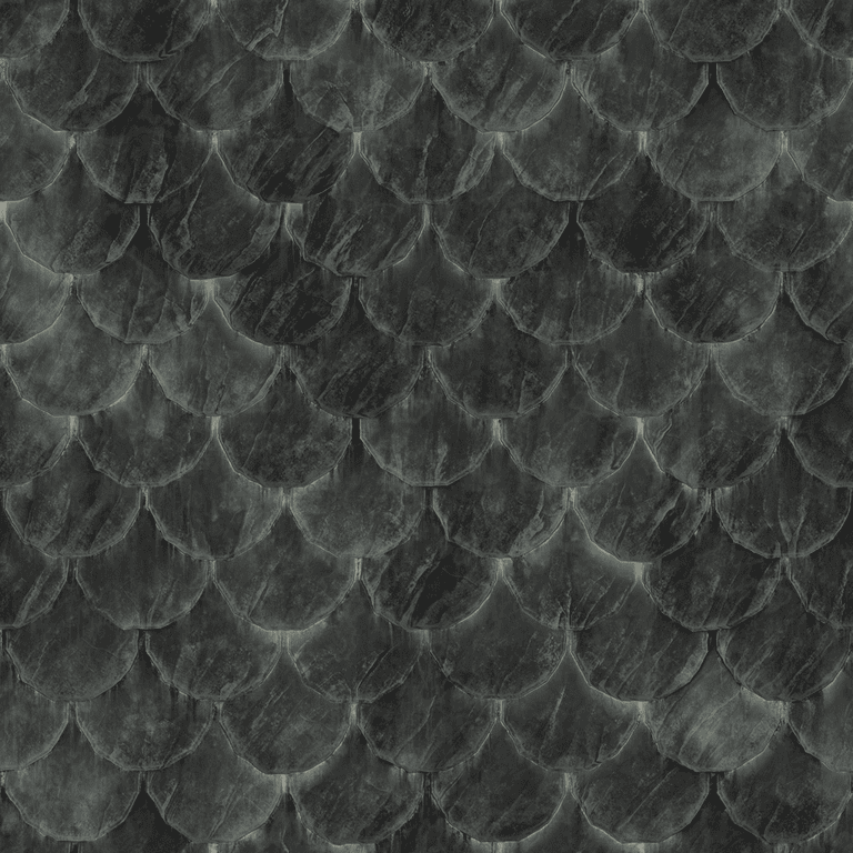 Round scalloped slate
