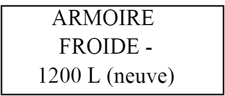 ARMOIRE FROIDE - 1200 l