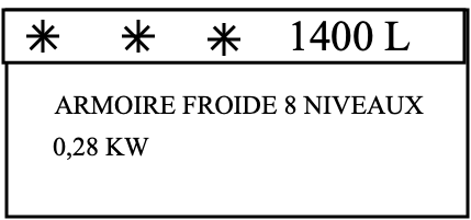 ARMOIRE FROIDE POSITIVE 2 PORTES