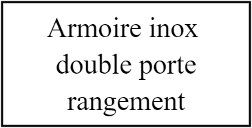 Armoire inox double porte pour rangement