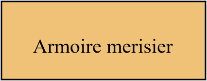 Armoire merisier 140 cm