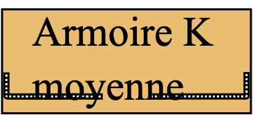 Armoire Moyenne portes rideaux