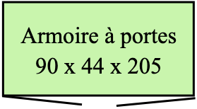 Armoire portes battantes 90