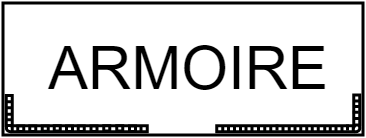 Armoire portes rideaux