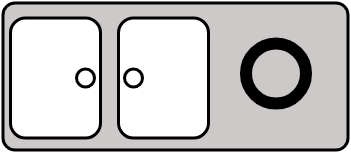 Bac evier avec trou dechet