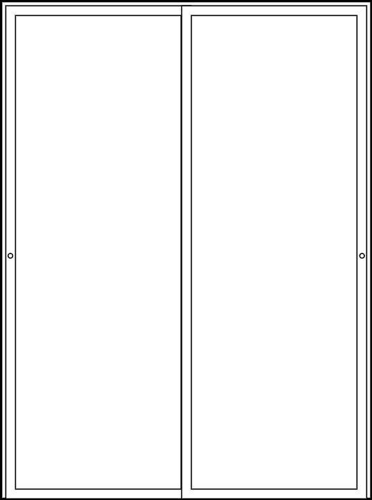 Baie vitrée 2 vantaux