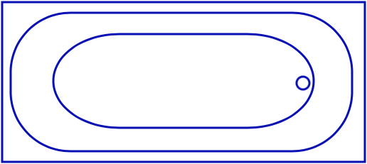 Baignoire rectangulaire