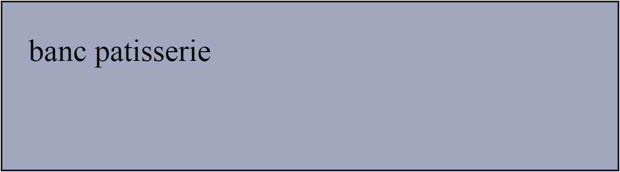 banc patisserie