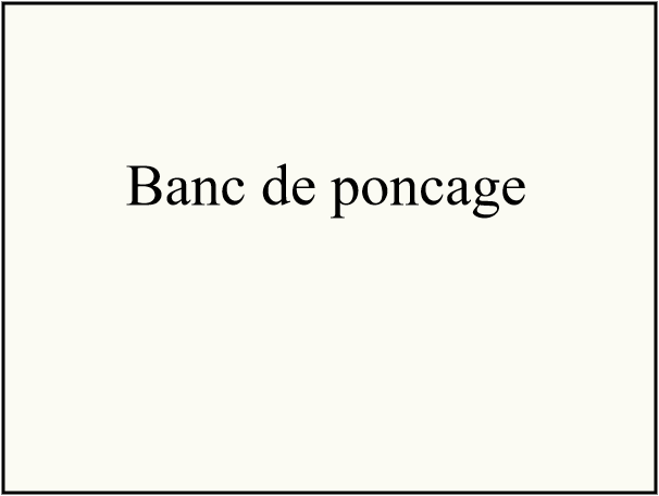Banc ponçage