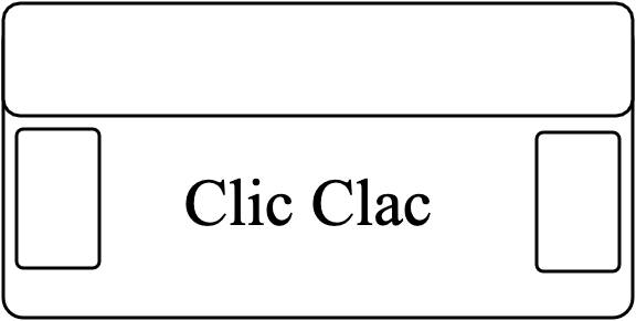 Banquette clic-clac 3 places