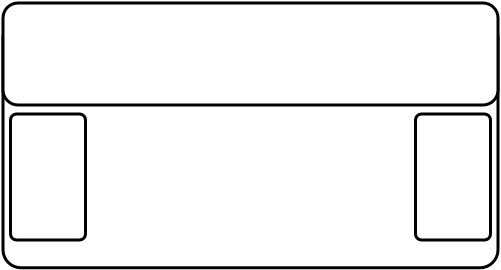 Banquette clic-clac 2 places