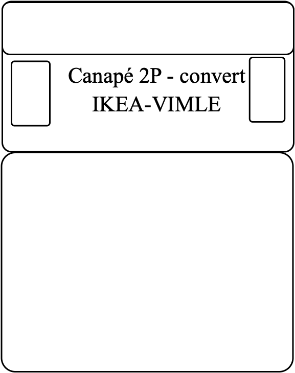 Banquette clic-clac 2 places VIMLE IKEA