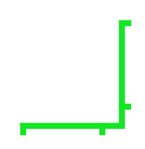 Barre d'appui en angle