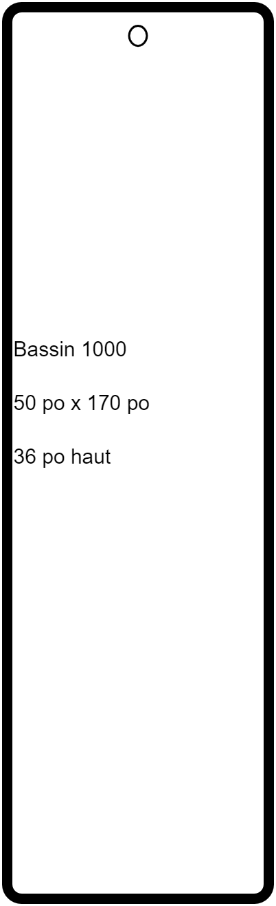 Bassin 1000 taille reel