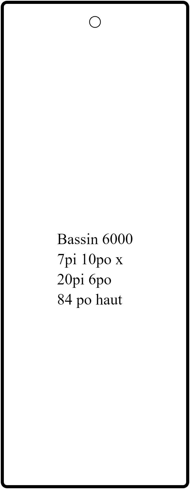 Bassin 6000 taille reel