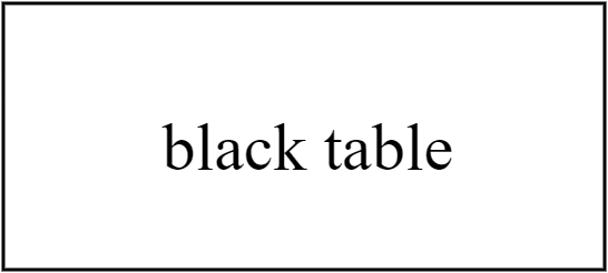 Black table