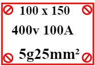boite de dérivation 100 x 150 400v 40a 5g10mm²