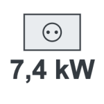 7.4 kW single-phase charging station