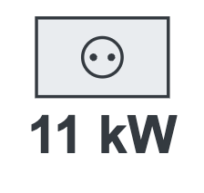 11 kW three-phase charging station