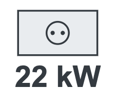 22 kW three-phase charging station