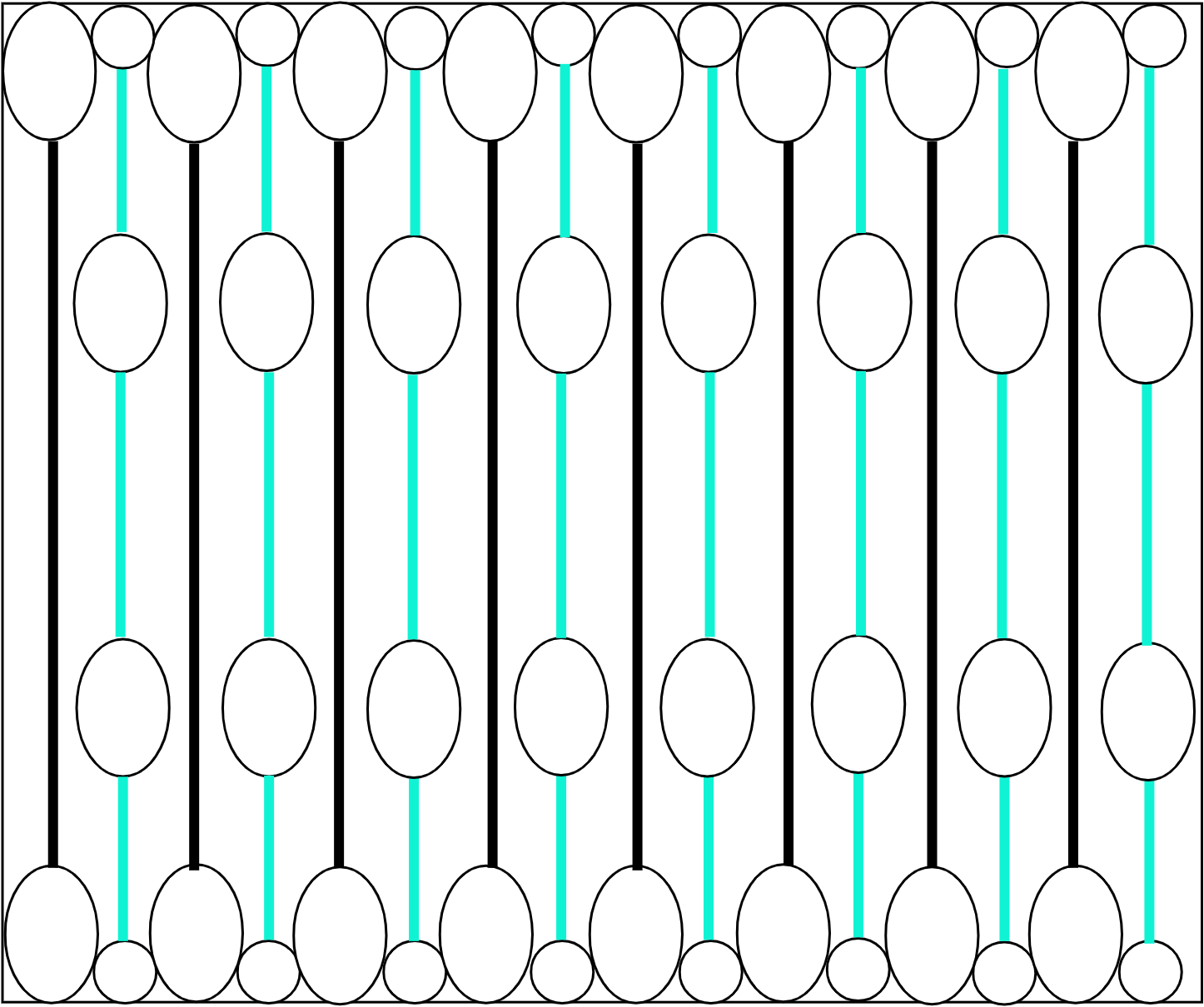 bornier 8x 2 étages