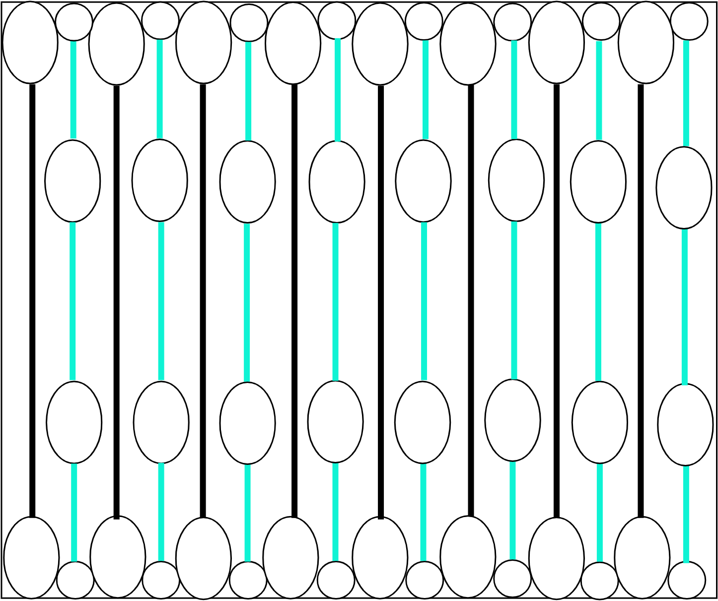 bornier 8x 2 étages sans chiffre